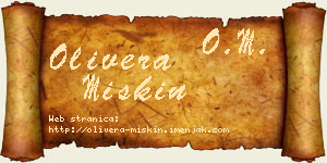 Olivera Miskin vizit kartica